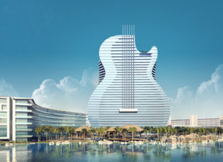Inauguran el primer hotel en forma de guitarra en EE.UU.